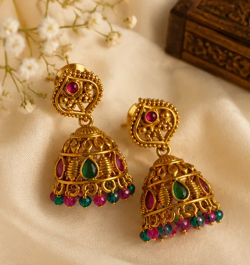 Aadya Paisley Traditional Jhumkas
